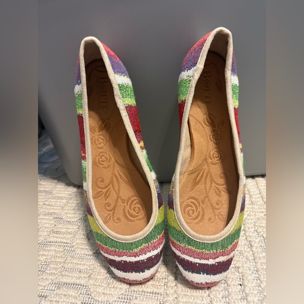 Born Multicolor Striped Women's Flats Size 9.5 - Picture 2 of 8